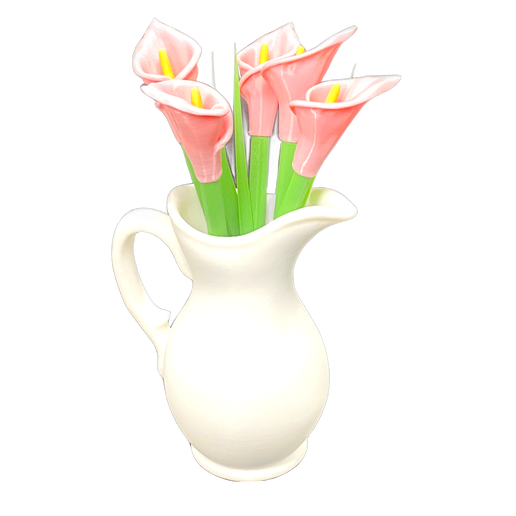 Flower pens in vase with leaf bookmarks