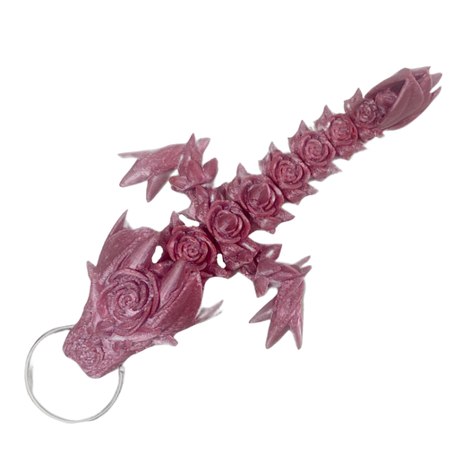 Rose Dragon Keyring
