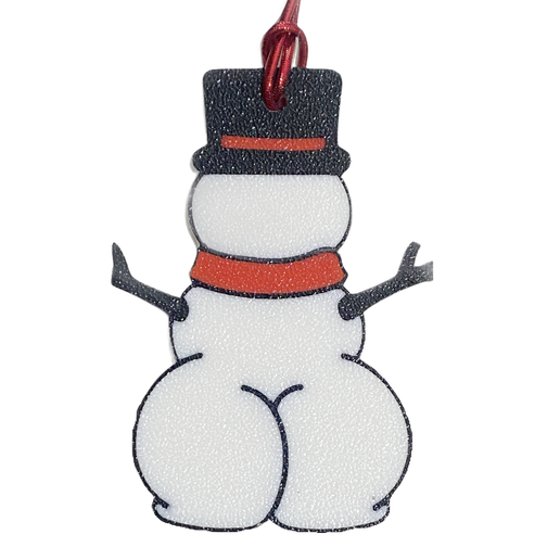 Snowperson Ornament - Butt Crack